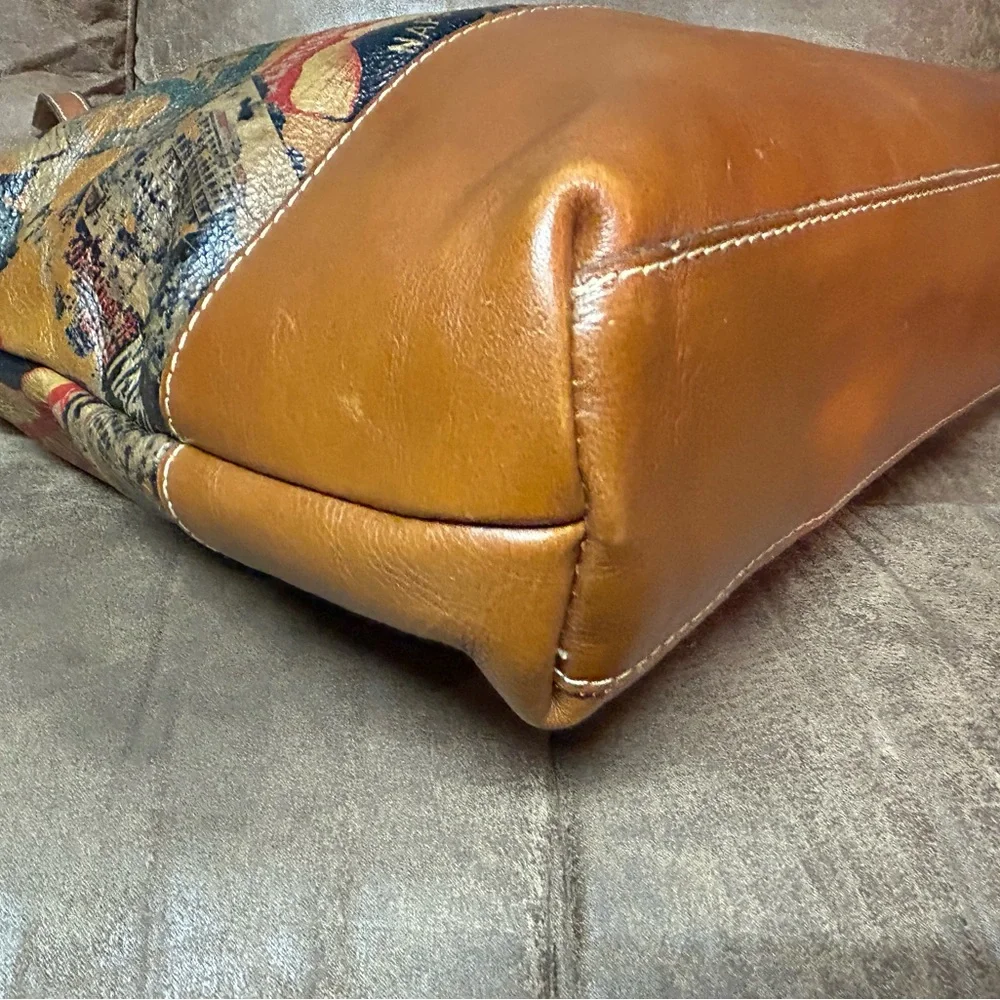 Patricia Nash Napoli Map Leather Tote